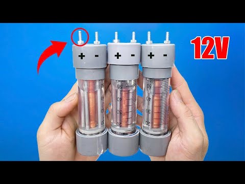 Billions of people don't know this! DIY 12V battery from PVC pipe and SALT Easy to do at home