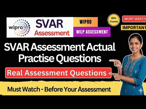 π₯ Wipro WILP SVAR Assessment Questions | Actual Practice Questions, Live Test | Wipro Hiring Drive