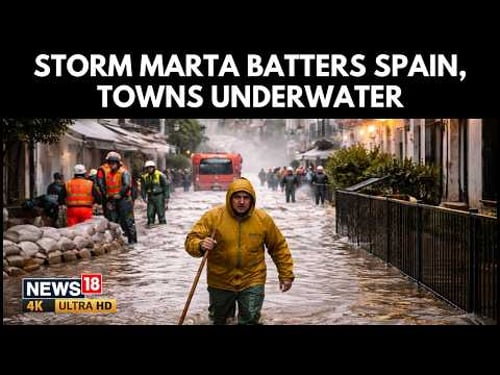 Storm Marta Floods Spain: 11,000 Evacuated As Streets Submerged Across Andalusia | 4K