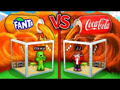 Mikey and JJ GLASS BUNKER vs FANTA & COCA COLA Doomsday Survival Battle in Minecraft ! (Maizen)