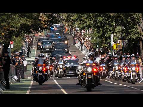 Police lockdown New York's East Side for President Trump's motorcade