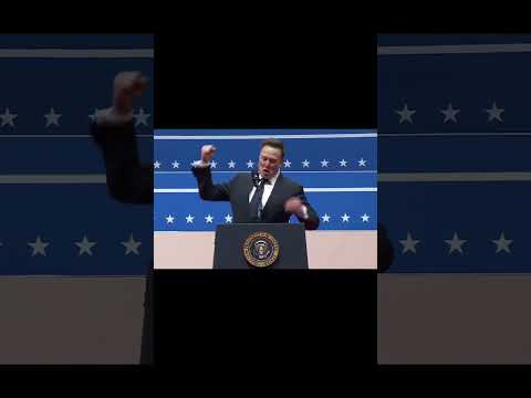 Elon Musk Gives Nazi Salute to Trump Crowd #trending #elonmusk #donaldtrump