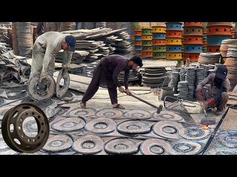 Amazing Recycling Process of Shipyard Hull Plates into Durable Truck Wheel Rim Plates