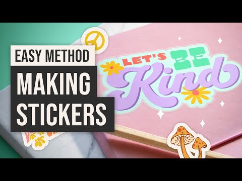 How To Make Simple Kiss Cut Stickers For Print On Demand