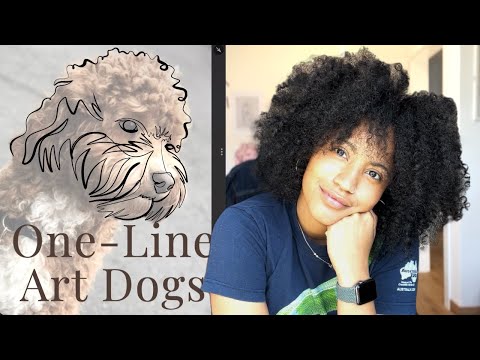 Drawing Dogs Using Continuous One Line Art