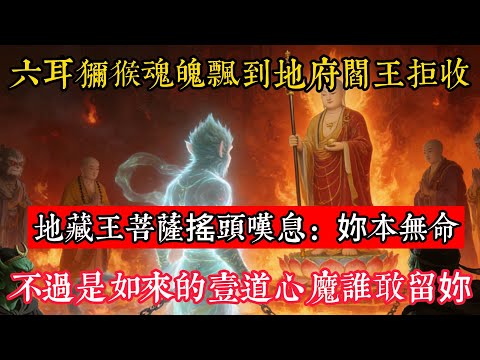 六耳獼猴魂魄飄到地府,閻王拒收,地藏王菩薩搖頭嘆息:妳本無命,不過是如來的壹道心魔,誰敢留妳#立地成佛#念佛修行#因果正見#修行障礙化解#生死因果#佛学#佛教