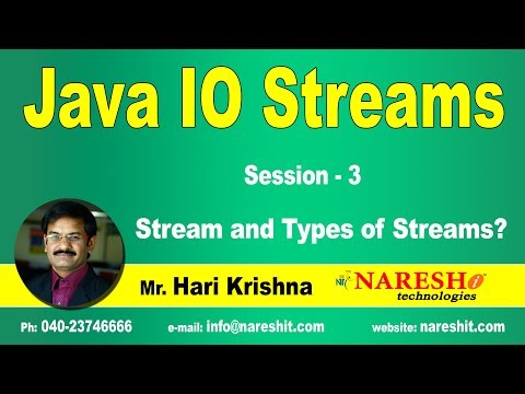 IO Streams | Session-3 | Stream and Types of Streams? | Core Java Tutorials | Mr. Hari Krishna