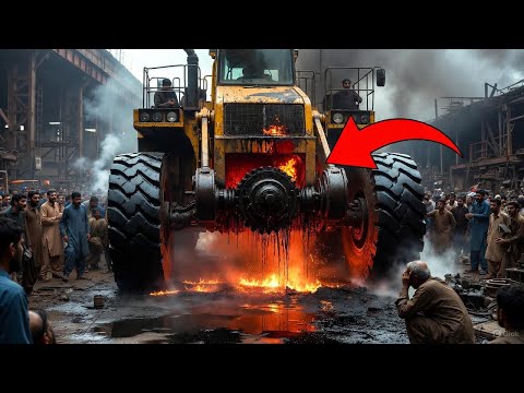 CAT Loader Back Differential Gear Full Repairing Process Amazingly Project in The Local Wrokshop