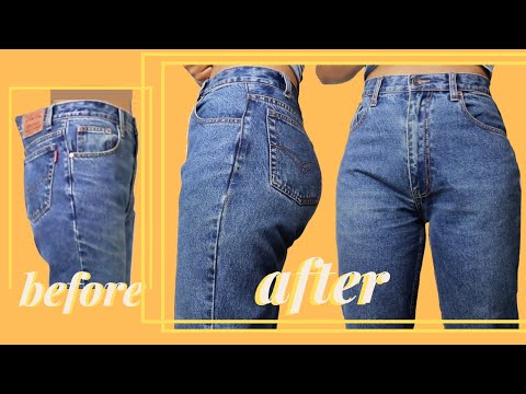 How to Take in Jeans at the Waist - No Darts | LYDIA NAOMI