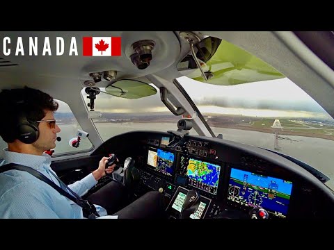California To Stormy Canada 🇨🇦 Single Pilot Private Jet Flight!