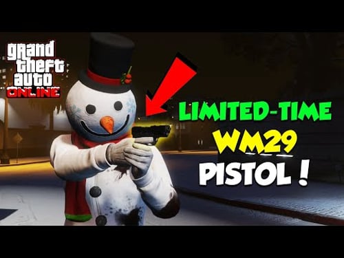 HOW TO UNLOCK THE WM29 PISTOL! GTA Online RARE Christmas Weapon Guide - Weasel Plaza Shootout