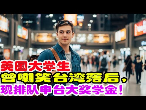 「曾經嘲笑台灣落後的美國學生——如今卻不得不排隊申請國立台灣大學(NTU)的獎學金!」