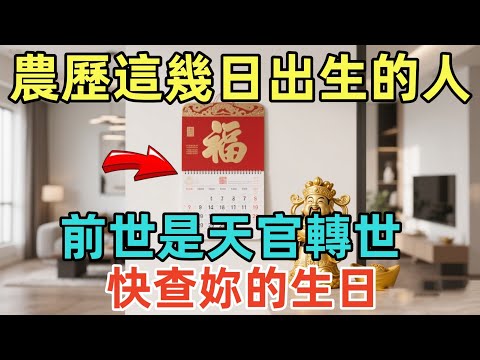 農歷這幾日出生的人,前世是天官轉世!快查妳的生日!占壹個就不得了!壹生有“星辰護體”,鬼魅不侵!