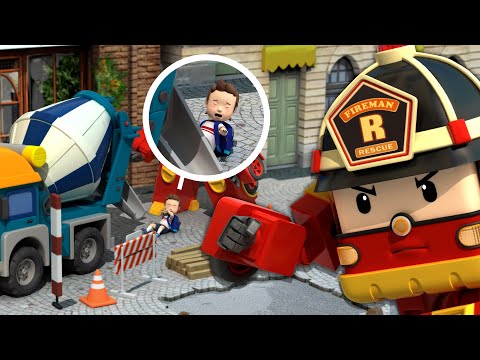 工地安全系列│变形警车珀利 交通安全最佳🚔│经过工地时的注意事项│汽车漫画│儿童动画│变形警车珀利TV