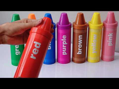 Learn Colorsπ₯π§π¨π©π¦πͺ Best Toy Learning Video for Toddlers and Kids Learn Colors with Surprise Crayons!