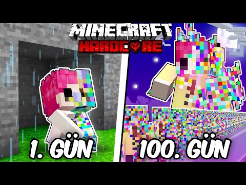 Hardcore Minecraft'ta GLITCH.EXE Olarak 100 Gün Geçirmemin Hikayesi...