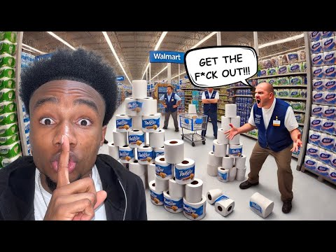 WALMART TOILET PAPER FORT!