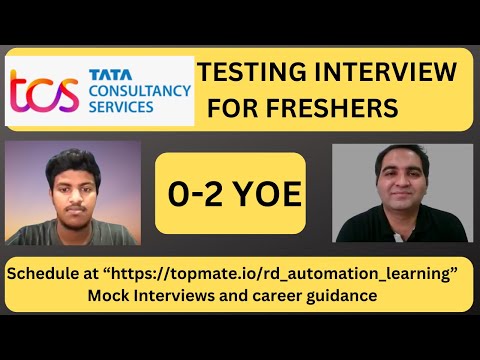 Software Testing Mock Interview| Automation Testing Interview| RD Automation Learning