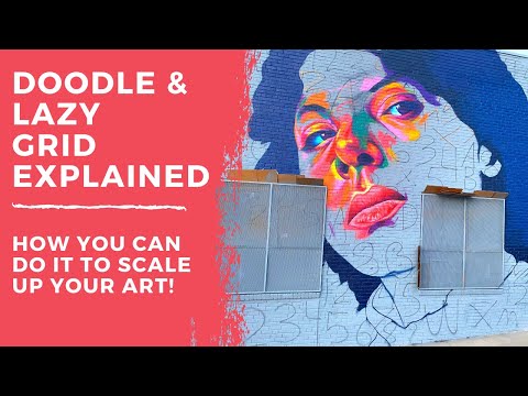 How to scale up artwork using the Doodle Grid or Lazy Grid Method