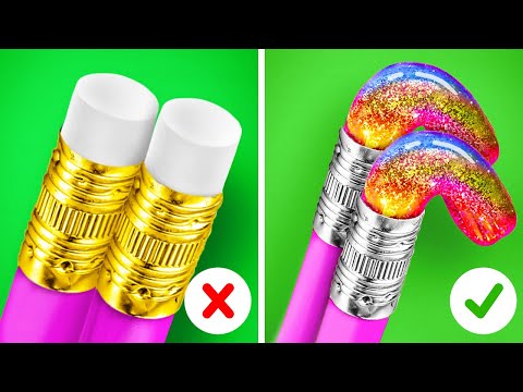 AWESOME DIY SCHOOL HACKS || Funny And Easy Art Ideas by 123 GO Like!