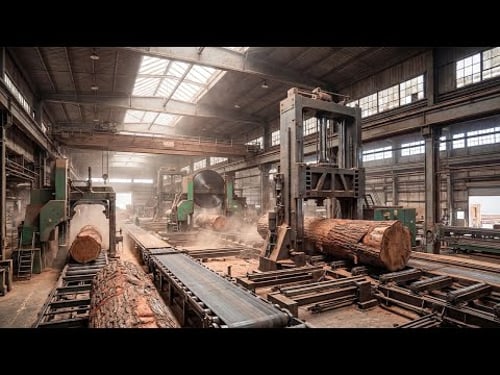 Inside the Largest Wood Sawmill Factory – How Plywood Is Made From Logs to Table (Full Process)