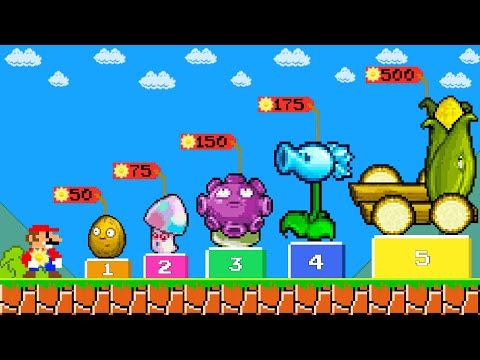 Super Mario Bros. Mario Can Collect All Plants in Plants vs Zombies | PixSaga Mario
