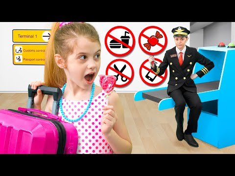 Eva and Mom New Airplane adventures for kids