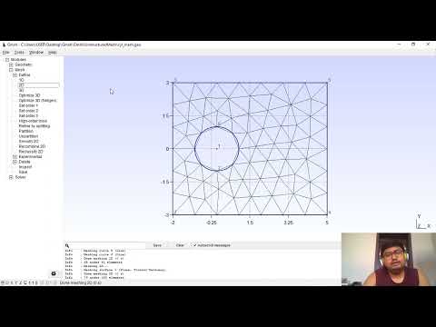Basic Gmsh Tutorial - Mesh for flow around a cylinder