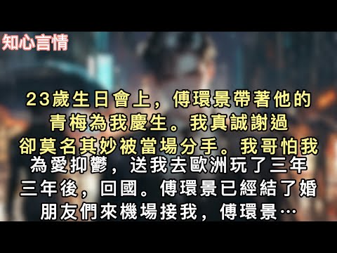 23歲生日會上,傅環景帶著他的青梅為我慶生。我真誠謝過,卻莫名其妙被當場分手。我哥怕我為愛抑鬱,送我去歐洲玩了三年。三年後,回國。傅環景已經結了婚…#一口氣看完 #追妻火葬場 #言情 #小說