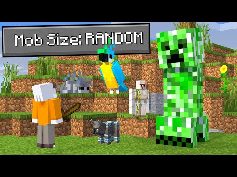 Minecraft But Every Mob Is A Random Size
