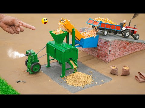 Diy Mini poultry Feed Processing Machine Science Project | Feed From Corn @sanocreator