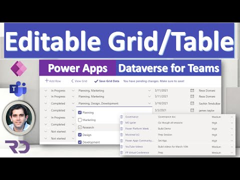 Power Apps Editable Table using Gallery in Dataverse for Teams