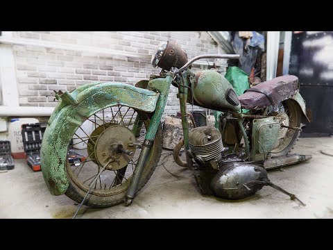 Restoration Old Motorcycle JAWA - Full Restore Broken Rusty Engine - part 1