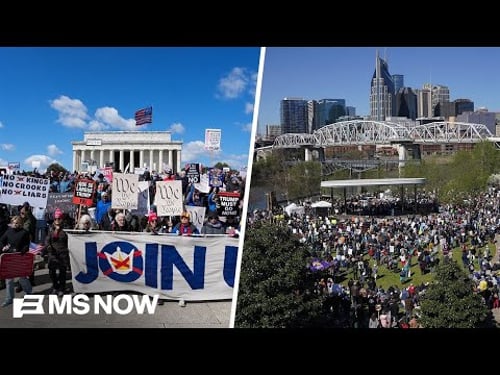 Thousands of ‘No Kings Day’ marches today draw anti-Trump, anti-Iran war protestors