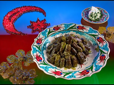 Азербайджанская долма в виноградных листьях + вариация Сталика Ханкишиева с орехами, без мяса!