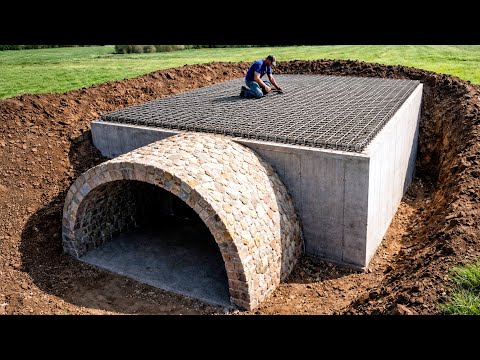 Man Spends $30,000 to Build an Underground Bunker | Start to Finish by @LibraryofConstruction
