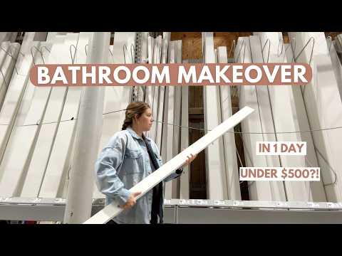 EXTREME Bathroom Makeover on a Budget | $500 Bathroom Remodel
