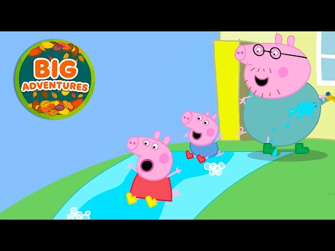 Peppa Pig’s BIG Slip ’n Slide Adventure! 💦☀️ | Water Summer Games | Tales Cartoon for Kids | 20 Mins