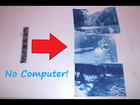 Enlarging cyanotypes from 35mm film negatives