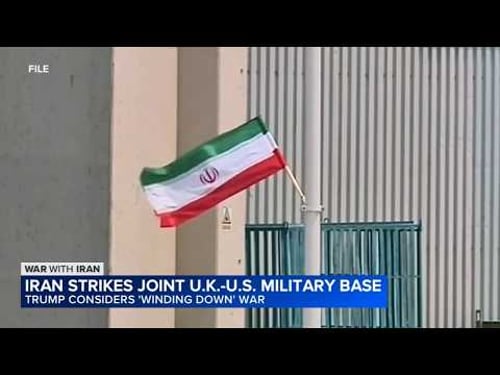 Iran strikes joint UK-US military base; President Trump considers 'winding down' war