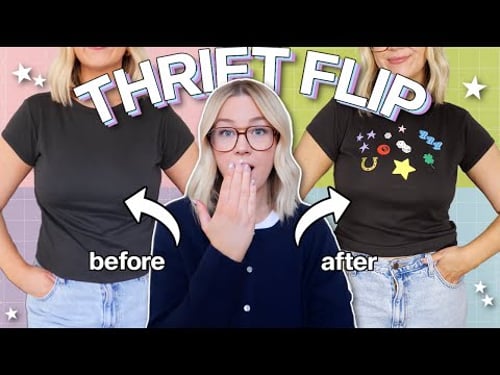 thrift flip my clothes with me instead of getting rid of them 🛒♻️ (transforming my wardrobe!)