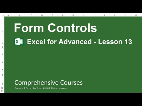 Form Controls - Excel for Advanced - Lesson 13