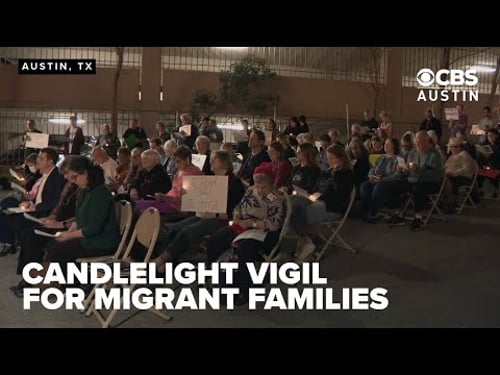 Interfaith candlelight vigil in downtown Austin backs migrant families, mourns ICE deaths