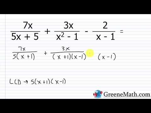 Adding and Subtracting Rational Expressions