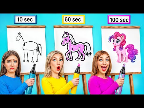 10秒 vs 60秒 vs 100秒 繪畫挑戰 Candy DO