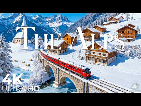 The Alps Winter 4K ❄️ Enchanting Winter Wonderland, Scenic Relaxation Film