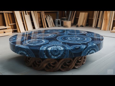 From Crazy Idea To Reality: I Transformed Denim Fabric Into A Unique Epoxy Table!