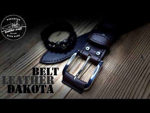 Making a Belt from Dakota leather by #wildleathercraft.
