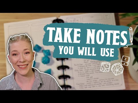 Note-Taking Tips for TTRPG Players