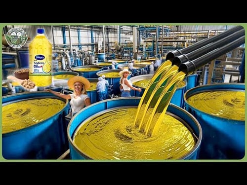 How Soybean Oil Is Made - Massive Process of Million Tons of Soybean Oil, Milk & Tofu